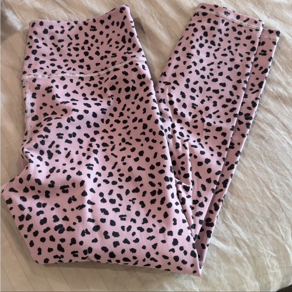 ZYIA Pink and Black Leopard Print Leggings